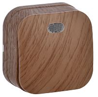 Выключатель с подсветкой накладной IEK Glory ВС20-1-1-ХД 1-кл. дуб картинка